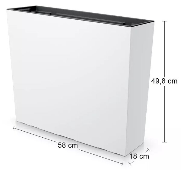 Plastový kvetináč DUC600T 60 cm - biela