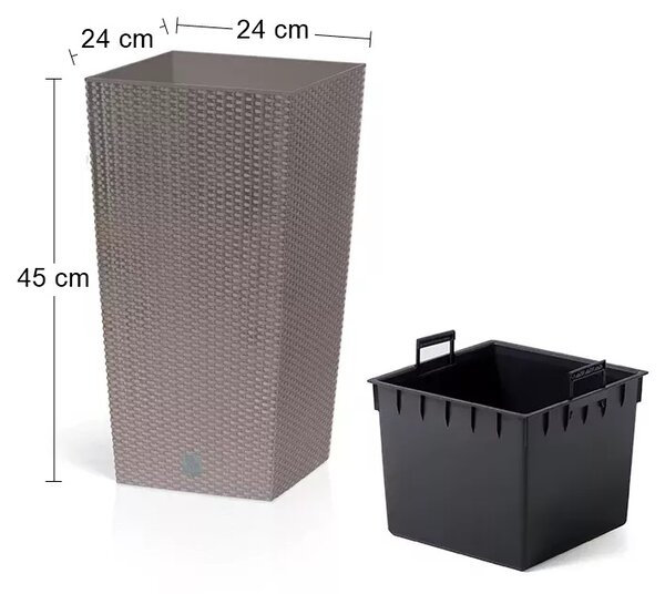 Plastový kvetináč DRTS240 24 cm - mocca