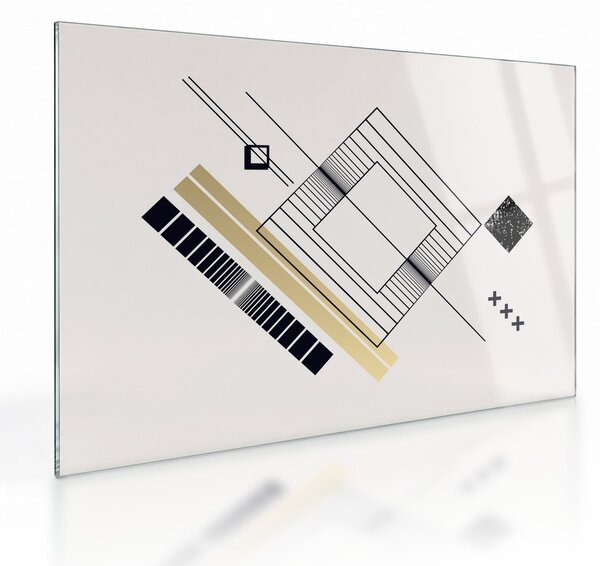 Sklenený obraz - Geometrické tvary N⁰6 (70x50 cm)