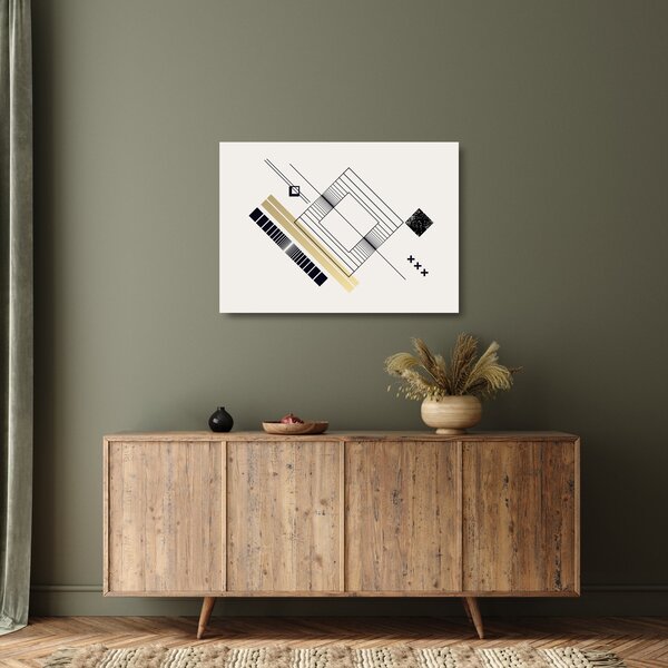 Sklenený obraz - Geometrické tvary N⁰6 (70x50 cm)