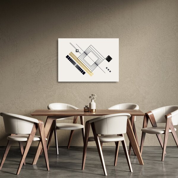Sklenený obraz - Geometrické tvary N⁰6 (70x50 cm)