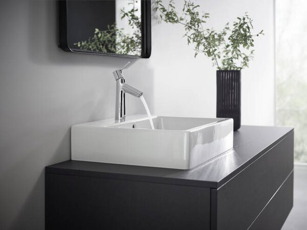 Hansgrohe Talis S - Páková umývadlová batéria 100 s odtokovou súpravou s tiahlom, chróm 72020000