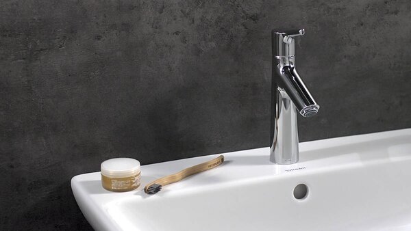 Hansgrohe Talis S - Páková umývadlová batéria 100 s odtokovou súpravou s tiahlom, chróm 72020000