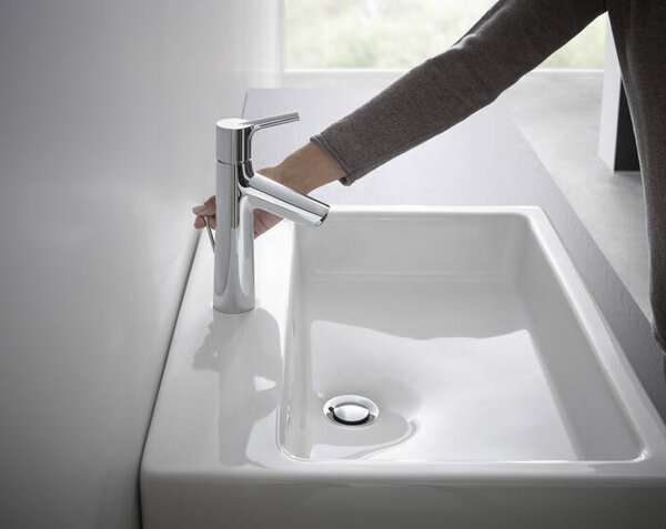 Hansgrohe Talis S - Páková umývadlová batéria 100 s odtokovou súpravou s tiahlom, chróm 72020000