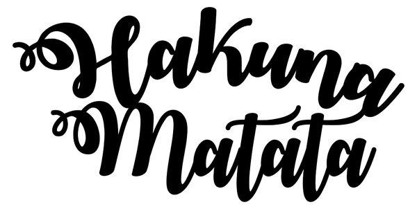 ASIR Nástenná dekorácia HAKUNA MATATA kov čierna
