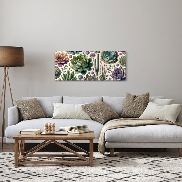 Obraz - Sukulenty (120x50 cm)