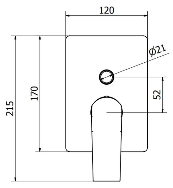 Teorema Merida - vaňová batéria pod omietku, komplet, chróm 8Q010