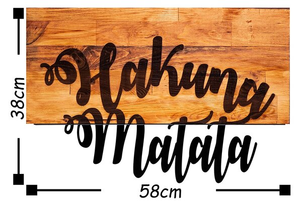 ASIR Nástenná dekorácia HAKUNA MATATA kov, orech
