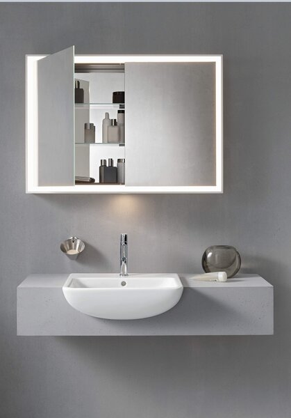 Duravit ME by Starck - Polozápustné umývadlo 550x455 mm, 1 otvor na batériu prepichnutý, biela 0378550000