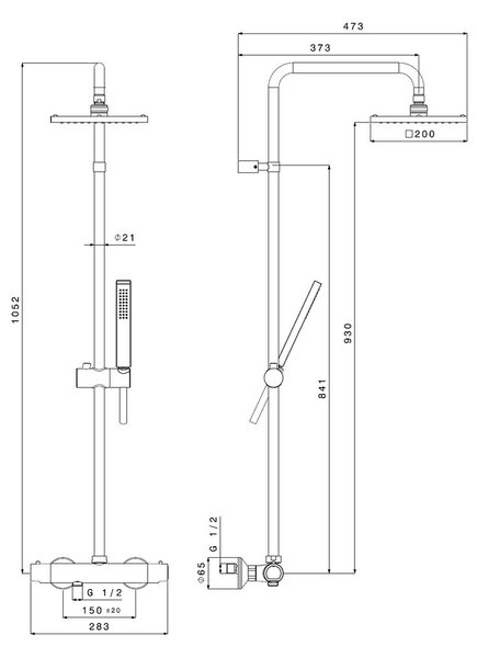 Alpi Basic - Termostatický sprchový systém, chróm 11SP2151