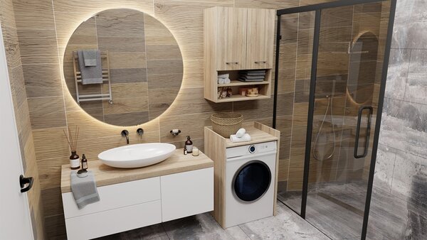 TP Living Kúpeľňová skrinka nad práčku Hudson dub sonoma
