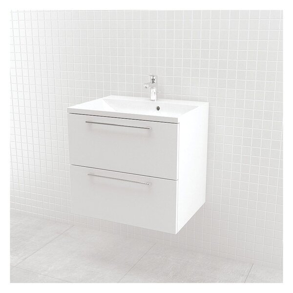 Vima 303.11 - Umývadlo so skrinkou 600x460 mm, biela lesklá