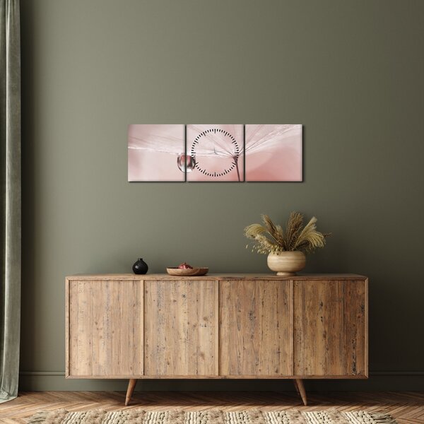 Obraz - Kvapka rosy (s hodinami) (90x30 cm)