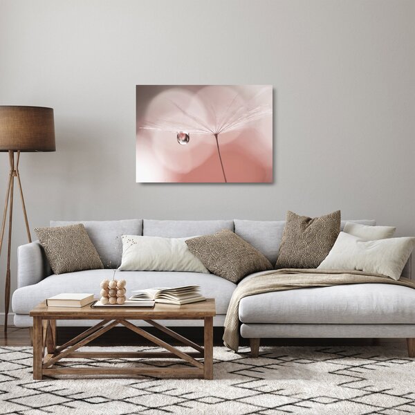 Sklenený obraz - Kvapka rosy (70x50 cm)