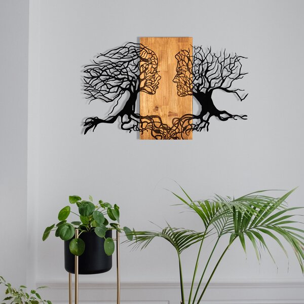 ASIR Nástenná dekorácia STROMY ŽIVOTA 92 cm kov, drevo