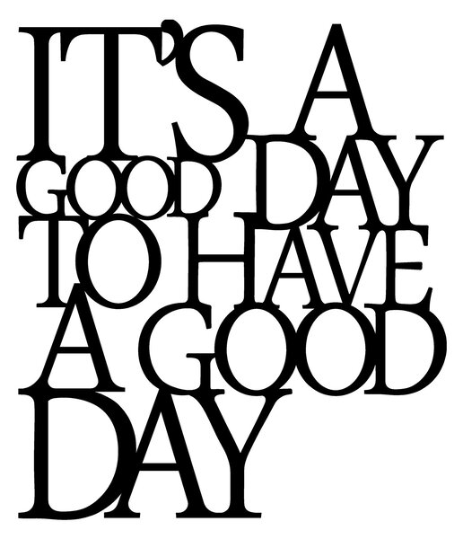 ASIR Kovová dekorácia na stenu IT'S A GOOD DAY 70 cm kov