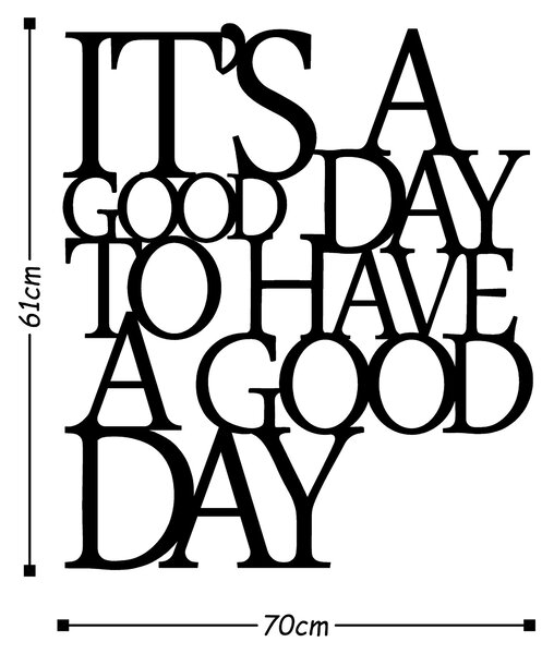 ASIR Kovová dekorácia na stenu IT'S A GOOD DAY 70 cm kov