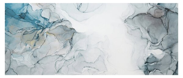 Obraz - Modrý mramor (120x50 cm)
