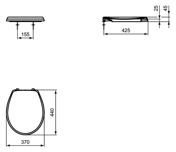 Ideal Standard Eurovit - WC sedátko W302601