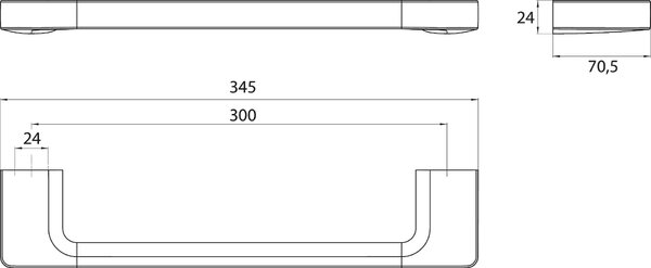 Emco Trend - Vaňové madlo, 30 cm 027000131