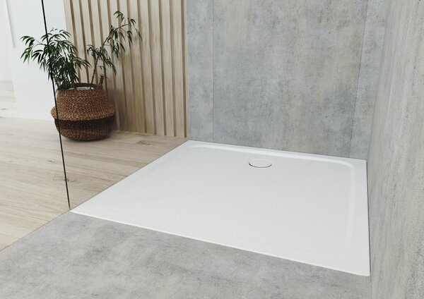 Kaldewei Cayonoplan - Sprchová vanička 1000x1000 mm, so zníženým polystyrénovým nosičom, alpská biela 361847980001