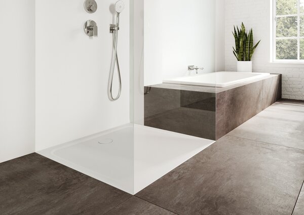 Kaldewei Cayonoplan - Sprchová vanička 1000x1000 mm, so zníženým polystyrénovým nosičom, alpská biela 361847980001
