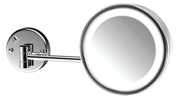 Emco Cosmetic mirrors Pure LED - Kozmetické zrkadlo nástenné s LED osvetlením Ø216mm, 3 násobné zväčšenie, chróm 109500118