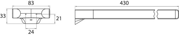 Emco Trend - Držiak na uterák, 2 - ramenný, 43 cm 025000146