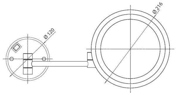 Emco Cosmetic mirrors Pure LED - Kozmetické zrkadlo nástenné s LED osvetlením Ø216mm, 3 násobné zväčšenie, chróm 109500118