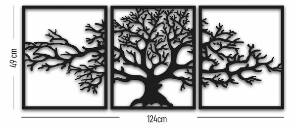 ASIR Kovová dekorácia na stenu STROM 124 cm