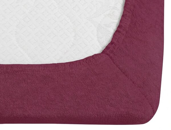 Froté plachta do detskej postieľky PREMIUM 60x120 cm vínové
