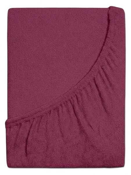 Froté plachta do detskej postieľky PREMIUM 60x120 cm vínové