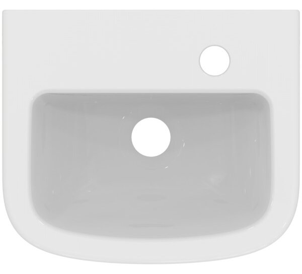 Ideal Standard Tempo - Umývadielko 350x300 mm, otvor vpravo, s prepadom, biela T059701