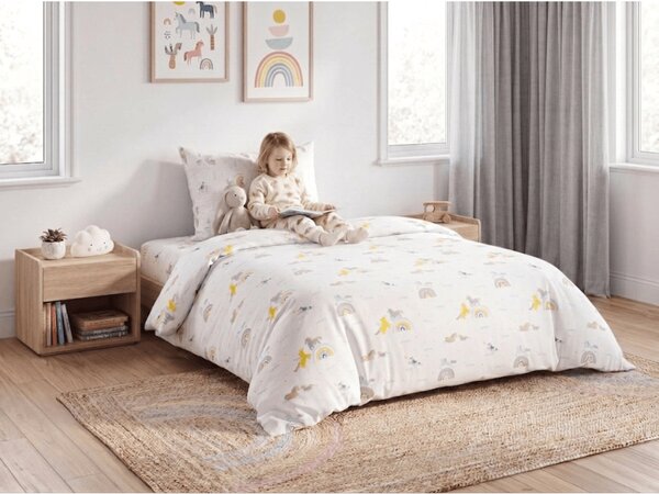 Detské bavlnené obliečky MAGIC UNICORN biele, 100% bavlna Rozmer obliečky: 70 x 90 cm | 140 x 200 cm