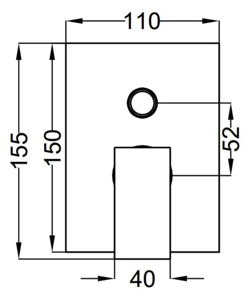 Teorema Pillar - Vaňová batéria pod omietku, komplet, chróm 8G010