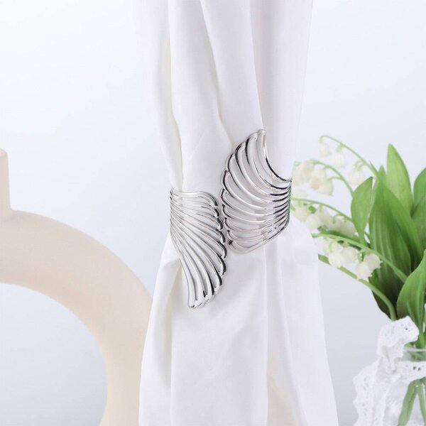 Dekorstudio Elegantná spona na záclony a závesy SILVER WINGS