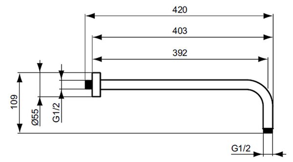 Ideal Standard Set 3 - Sprchový systém s podomietkovou pákovou batériou CeraFlex, komplet, chróm IS Set 3