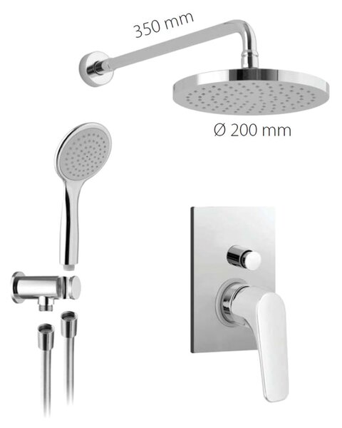Alpi Sport Plus - Sprchový systém pod omietku, komplet 72RP1863/ABS
