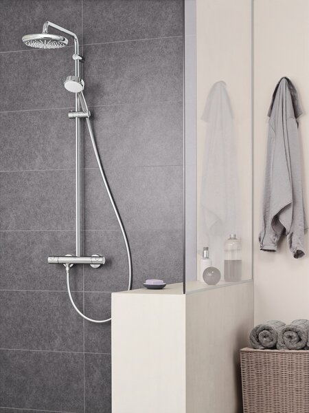GROHE Tempesta 210 - Hlavová sprcha, 1 prúd, so sprchovým ramenom, chróm 26408+28576