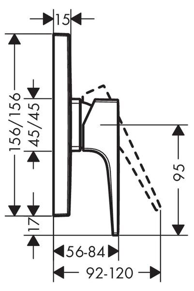 Hansgrohe Metropol - Sprchová batéria pod omietku, chróm 32565000