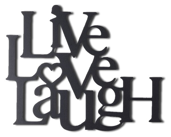 ASIR Kovová dekorácia na stenu LIVE LAUGH LOVE 40 cm
