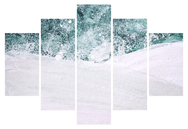 Obraz - Tyrkysová abstrakcia (150x105 cm)