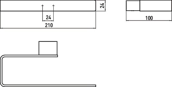 Emco Loft - Držiak na uterák, čierna 055513300