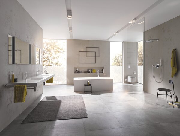 GROHE Lineare - Páková vaňová batéria, montáž do podlahy, chróm 23792001