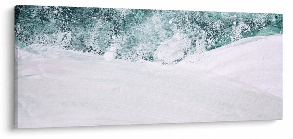 Obraz - Tyrkysová abstrakcia (120x50 cm)