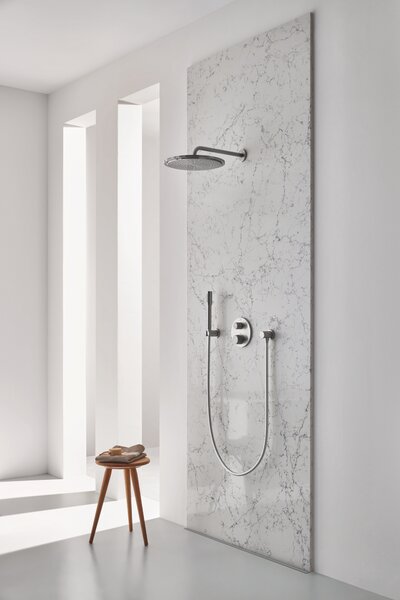 GROHE Rainshower Cosmopolitan 310 - Hlavová sprcha, 1 prúd, so sprchovým ramenom, supersteel 26066DC0