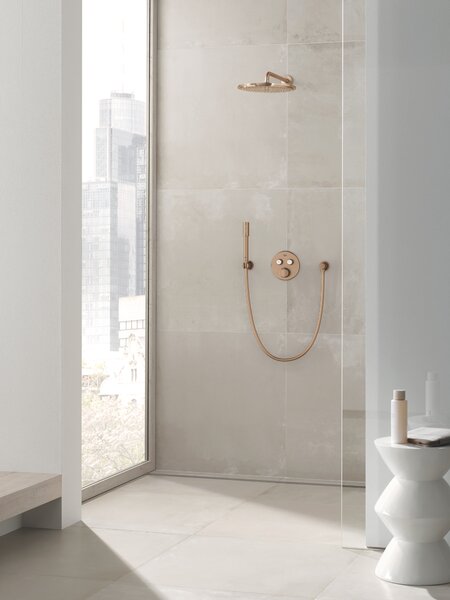 GROHE Rainshower Cosmopolitan 310 - Hlavová sprcha, 1 prúd, so sprchovým ramenom, kartáčovaný Warm Sunset 26066DL0