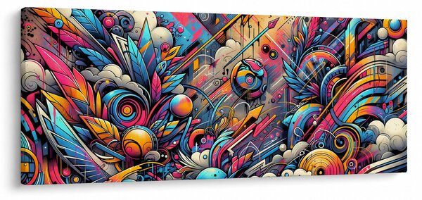 Obraz - Pestrofarebné graffiti (120x50 cm)