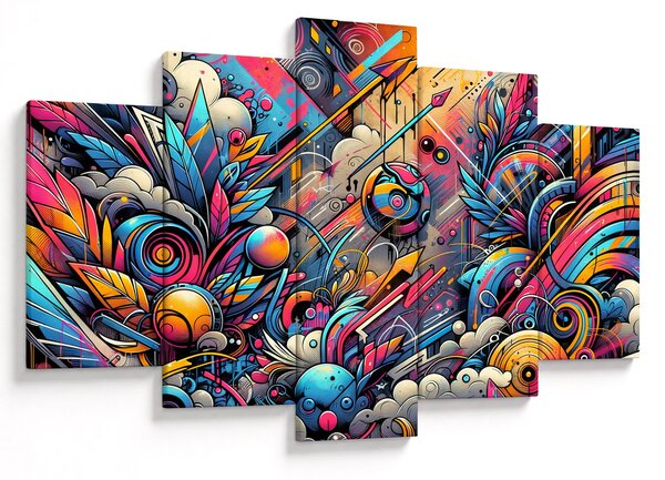 Obraz - Pestrofarebné graffiti (150x105 cm)