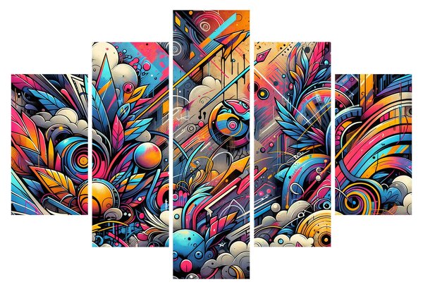 Obraz - Pestrofarebné graffiti (150x105 cm)